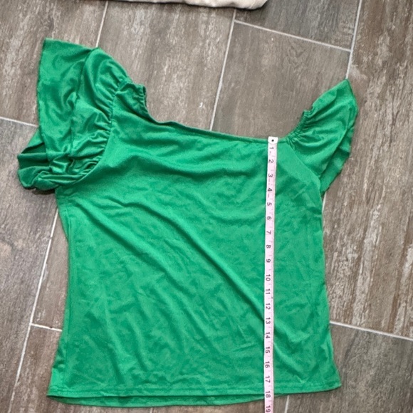 Bundle of 3 Women's Flutter Sleeve Blouses - Beige and Sage and green - Picture 9 of 10